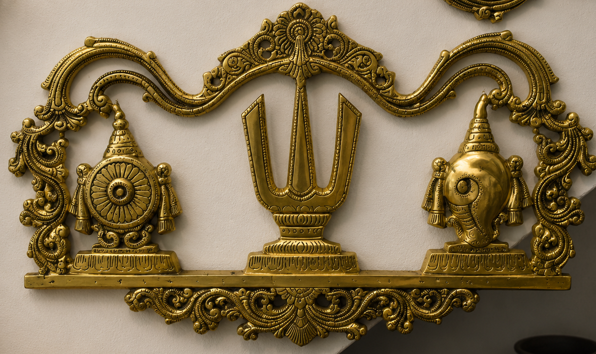 Brass Vaishnav Namam Wall Hanging in tirupati