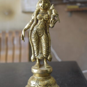 Handcrafted Brass Goddess Idol Statue for Home Temple & Traditional Décor