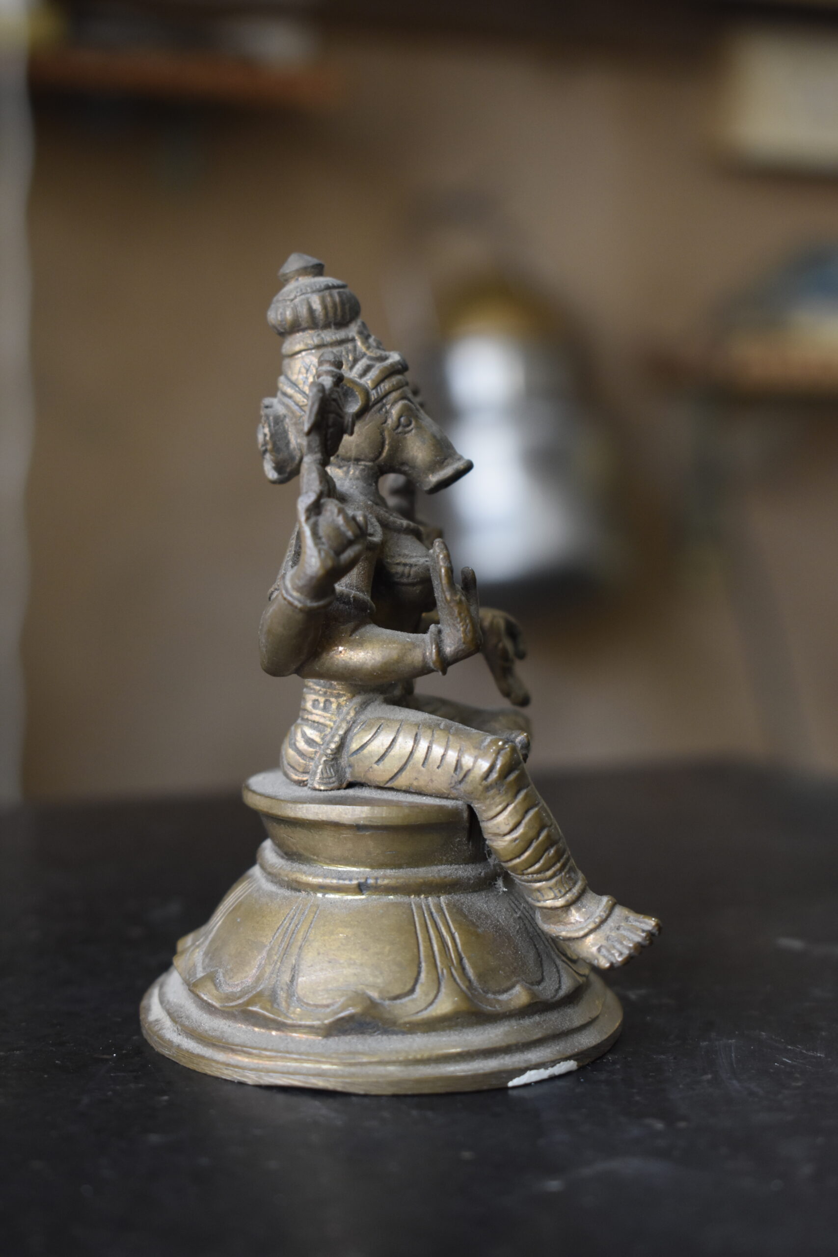 Handcrafted Brass Varaha Lakshmi Idol | Antique Finish Spiritual Home Décor Statue - Image 4