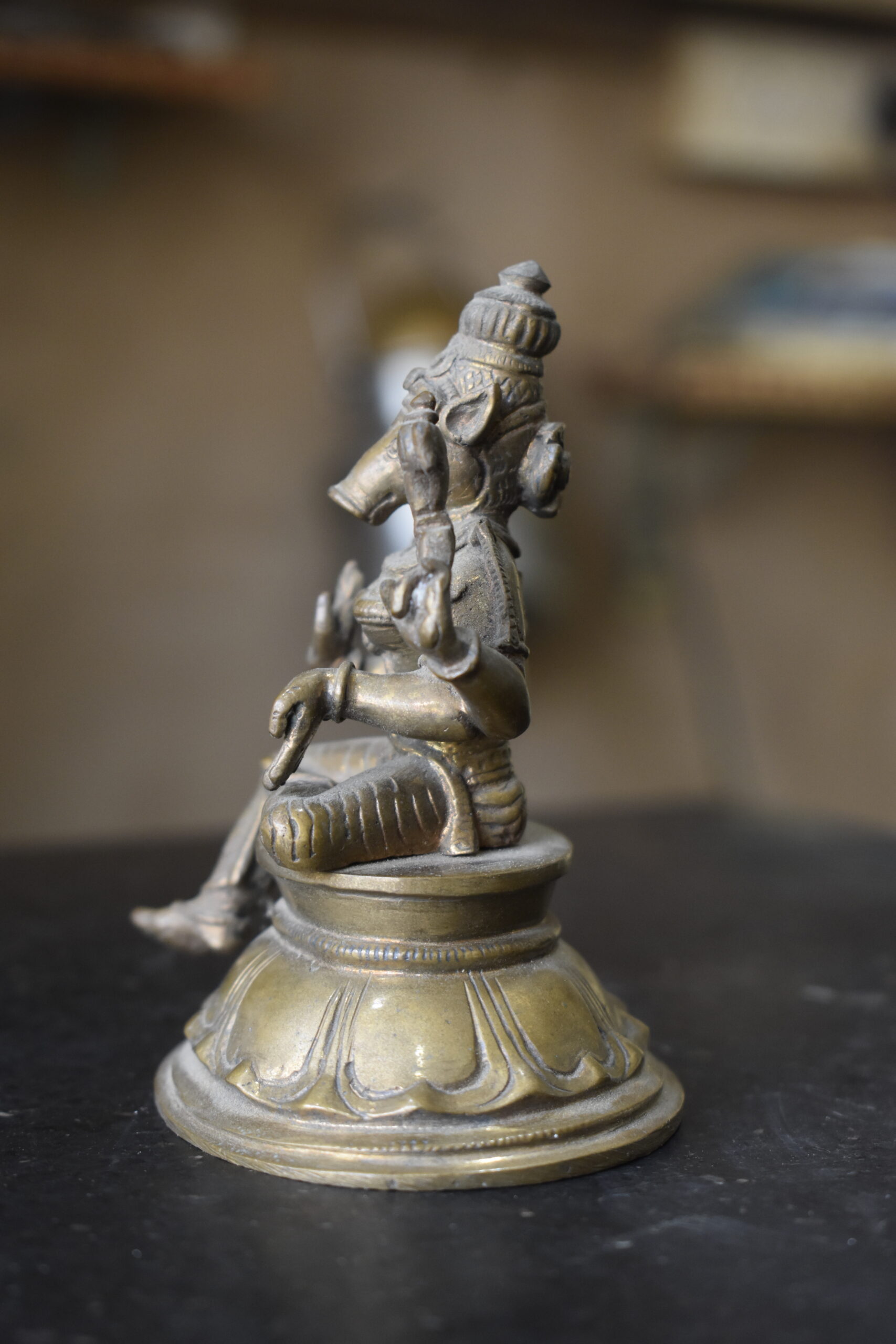 Handcrafted Brass Varaha Lakshmi Idol | Antique Finish Spiritual Home Décor Statue - Image 2