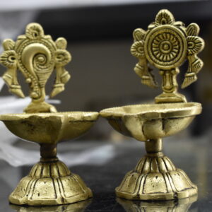 Diya Set with Shankha & Chakra Design in tirupati