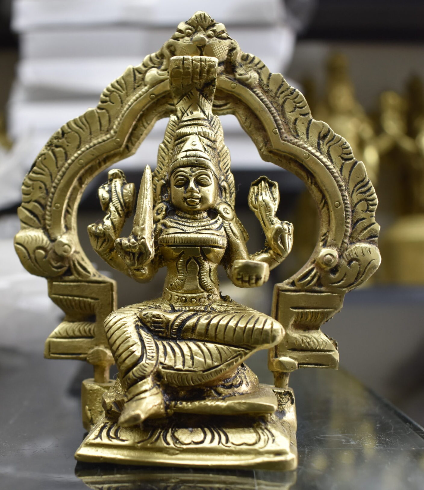 s Lakshmi Sitting on Peacock Throne in tirupati