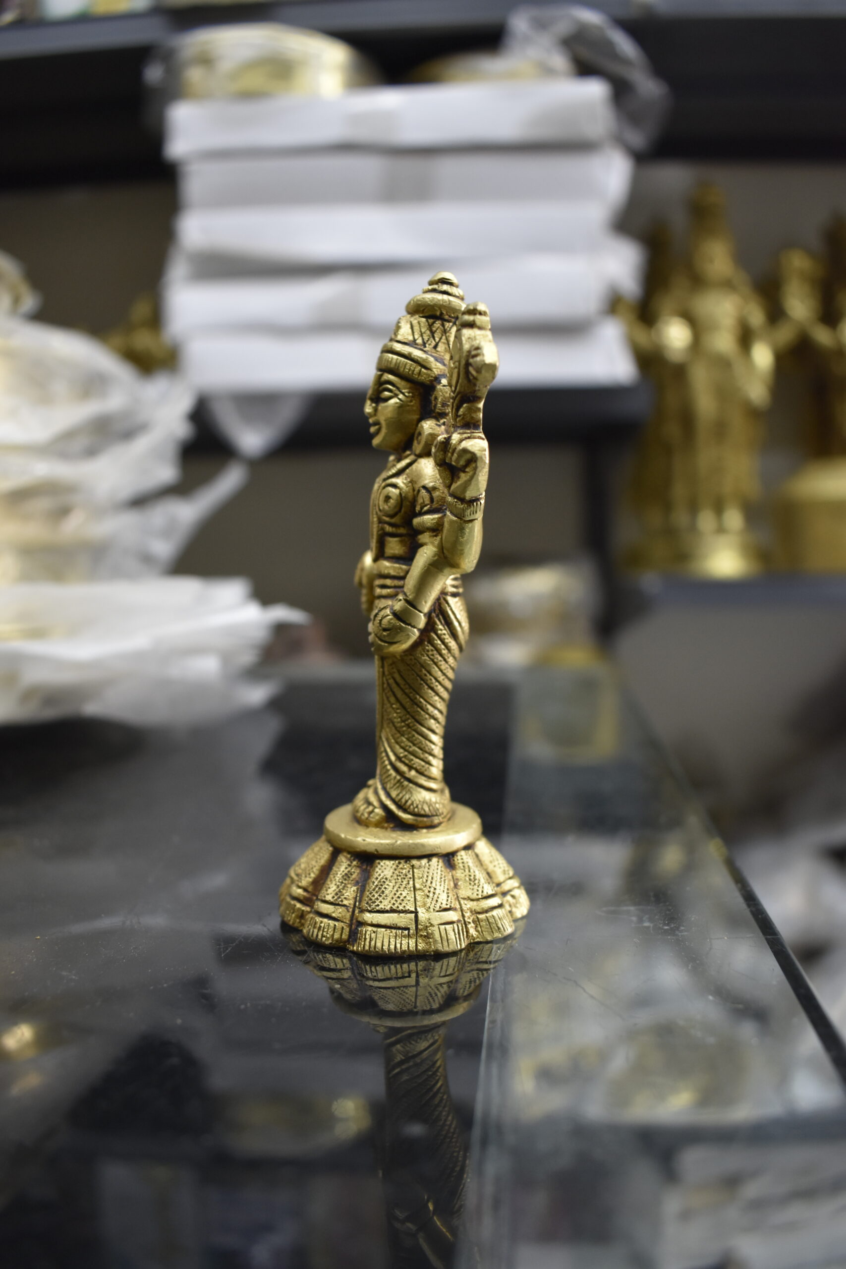 Handcrafted Brass Lord Vishnu Statue | Traditional Hindu God Idol for Pooja & Home Décor - Image 4