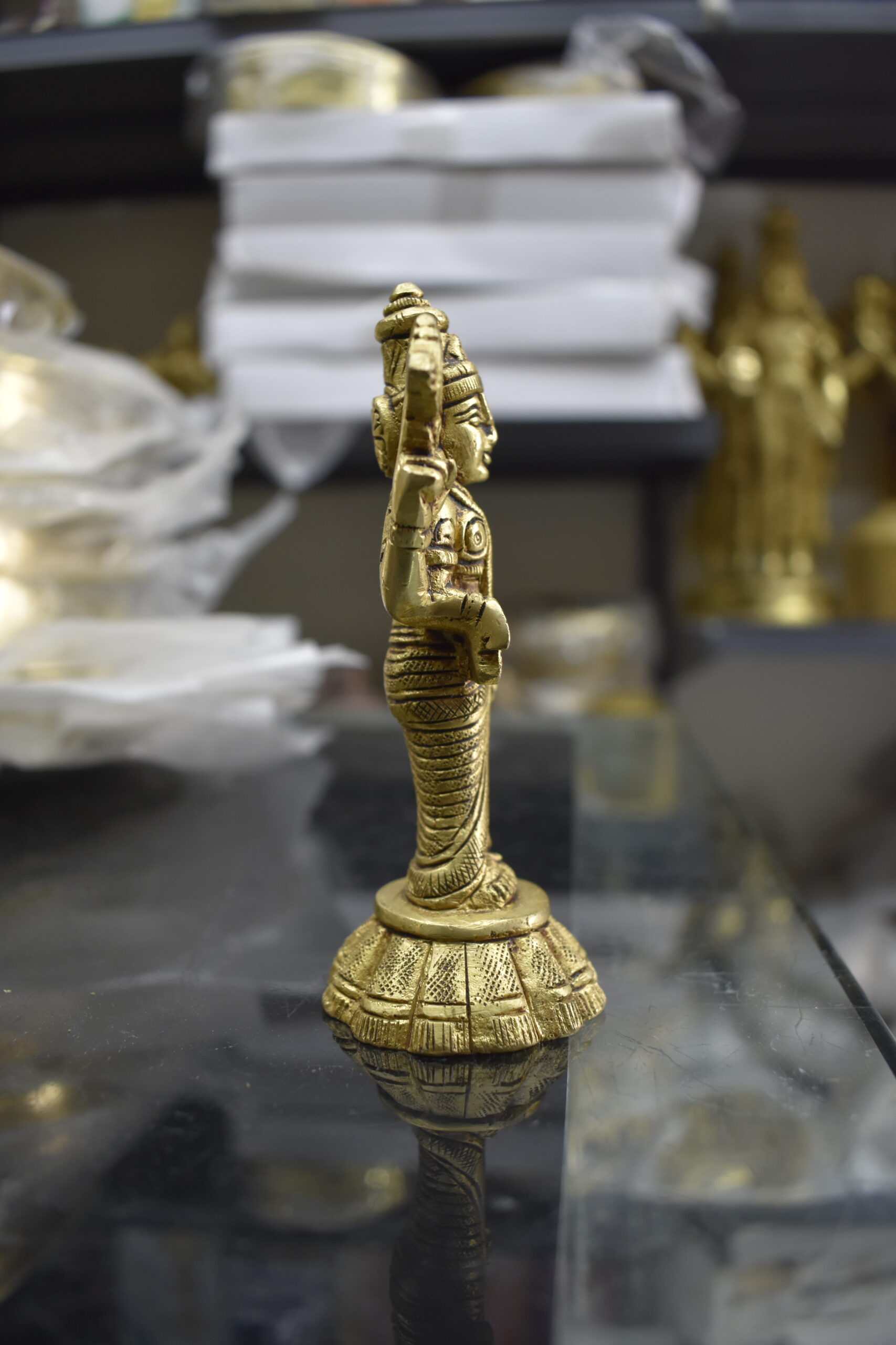 Handcrafted Brass Lord Vishnu Statue | Traditional Hindu God Idol for Pooja & Home Décor - Image 2