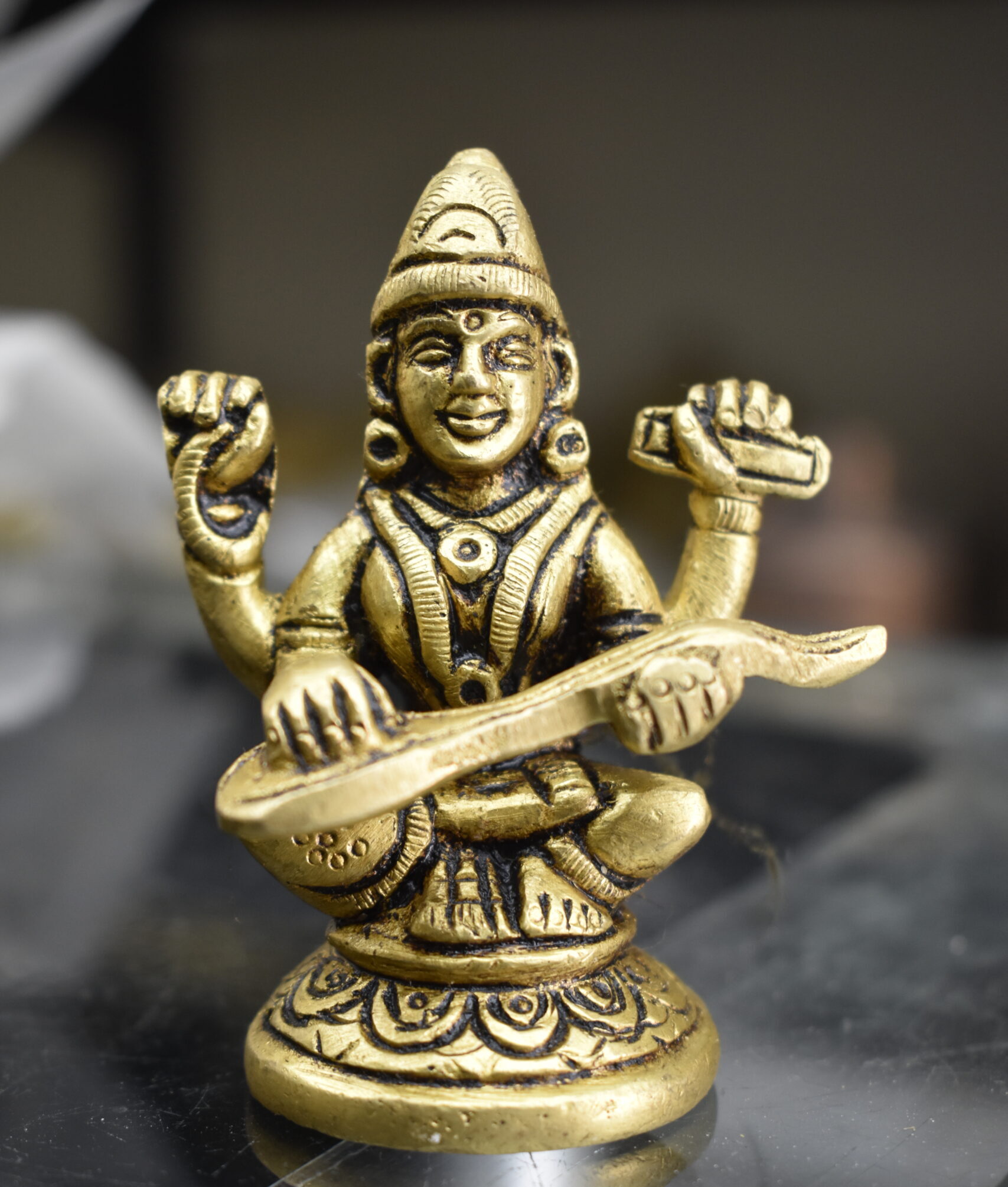 Saraswati Idol Playing Veena in tirupati