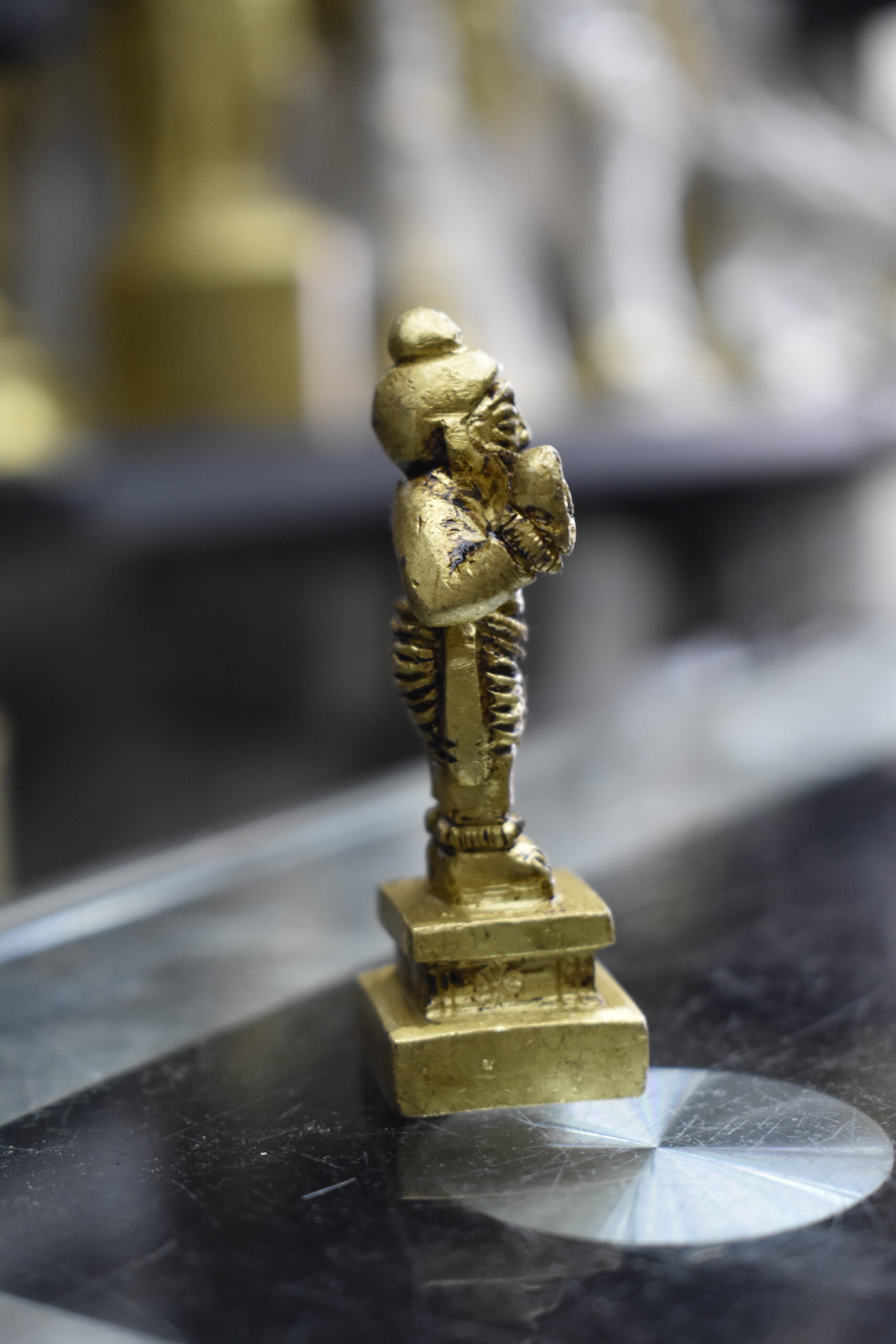 Handcrafted Brass Sage Agastya Idol – Antique Finish Agastya Maharishi Statue for Home Temple & Spiritual Décor - Image 2