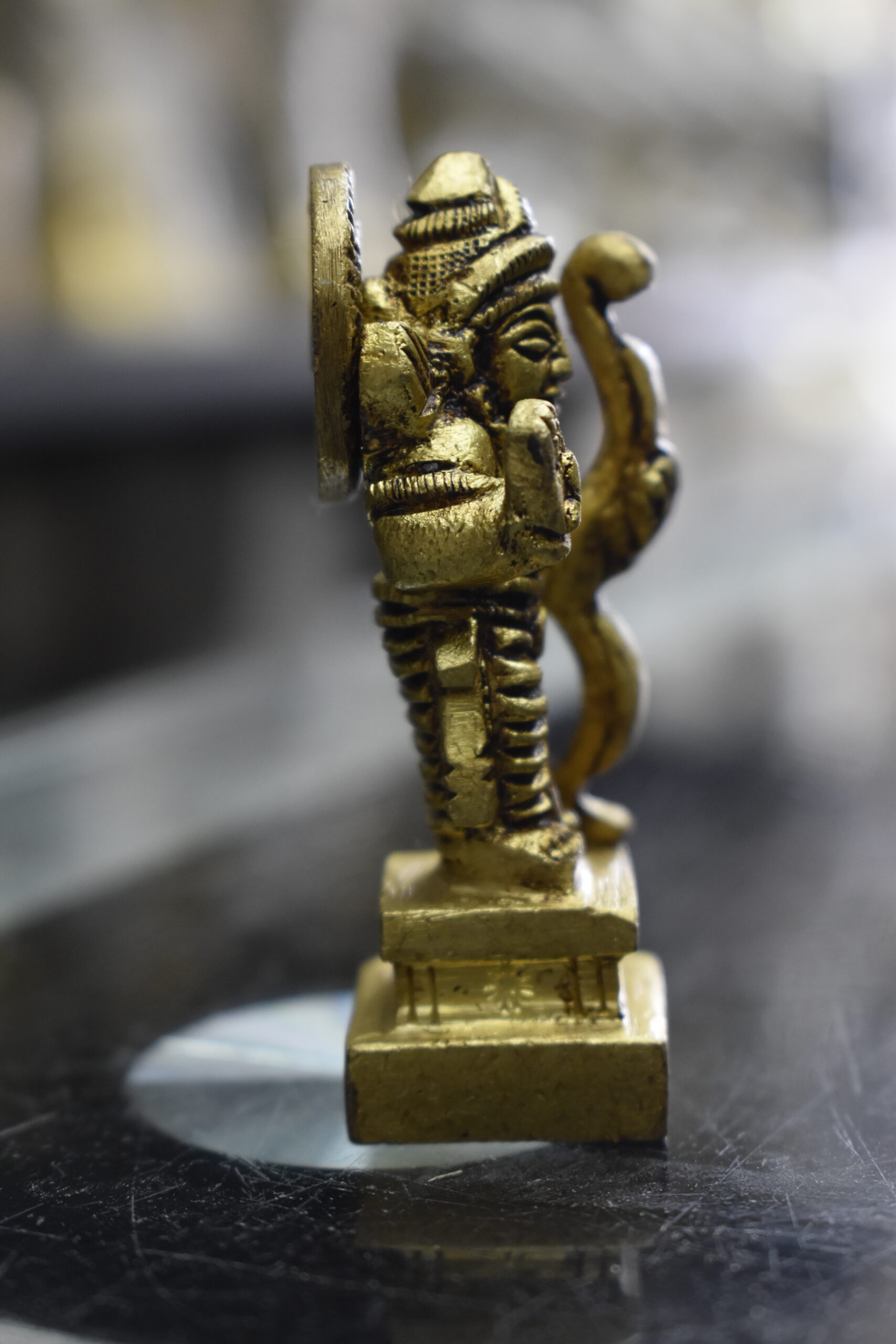 Handcrafted Brass Lord Rama Idol – Antique Finish Sri Ram Murti for Home Temple & Spiritual Décor - Image 2