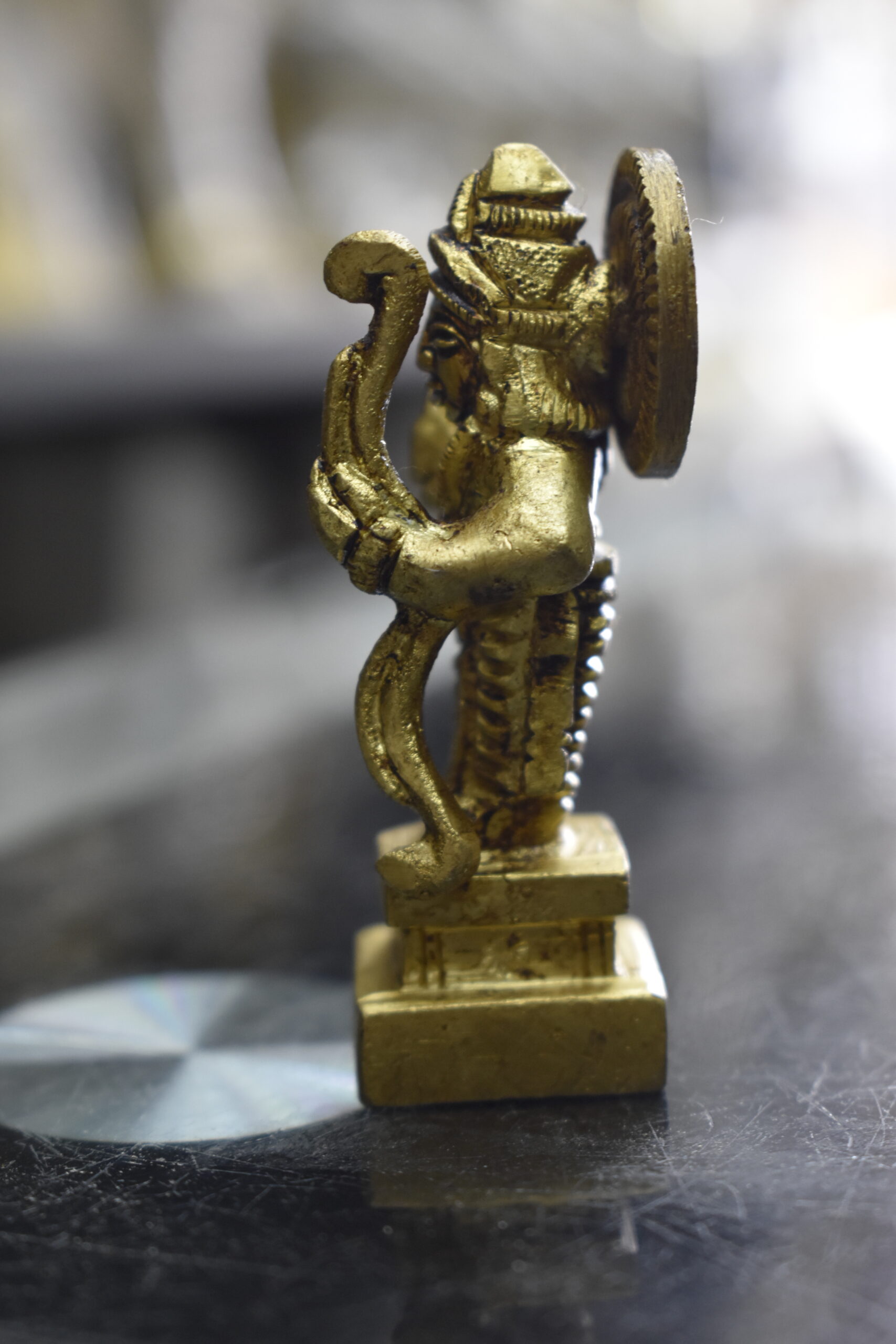 Handcrafted Brass Lord Rama Idol – Antique Finish Sri Ram Murti for Home Temple & Spiritual Décor - Image 3