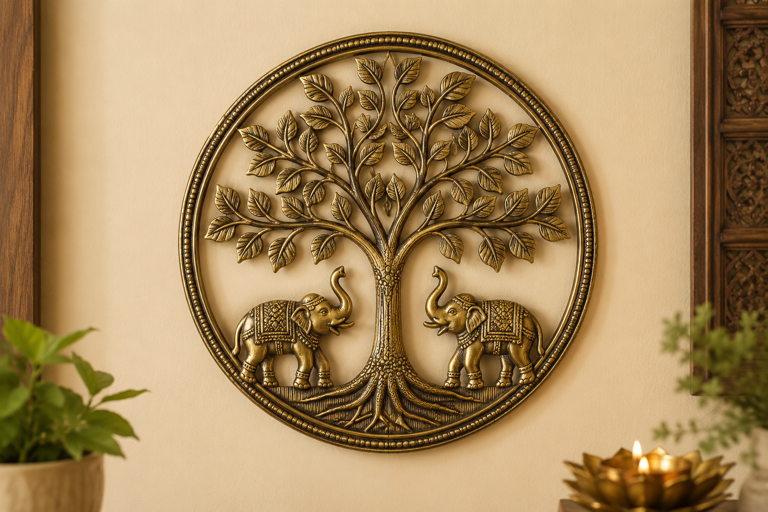 Decorative Brass and Copper Wall Art and Wall Hanging Panels